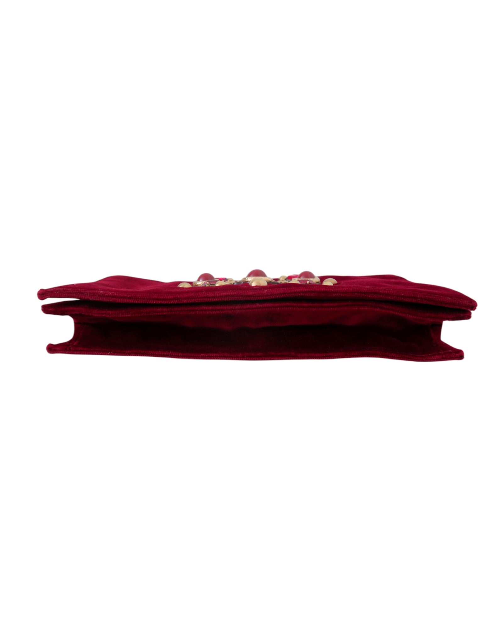 Yves Saint Laurent  Byzantine Cross Embellishment Velvet Clutch