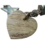 Yves Saint Laurent YSL Silver-Tone Charm Bracelet