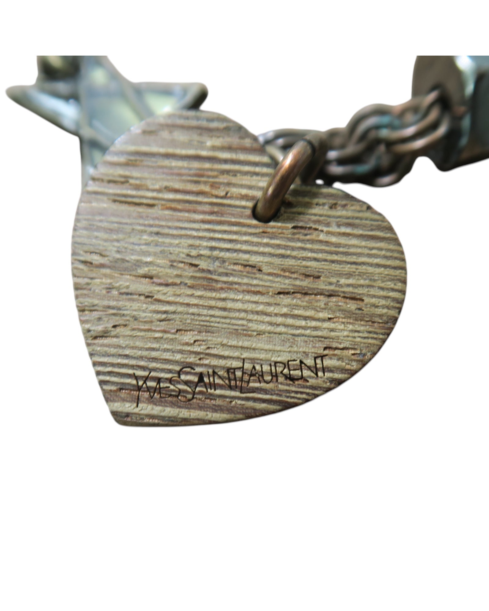Yves Saint Laurent YSL Silver-Tone Charm Bracelet