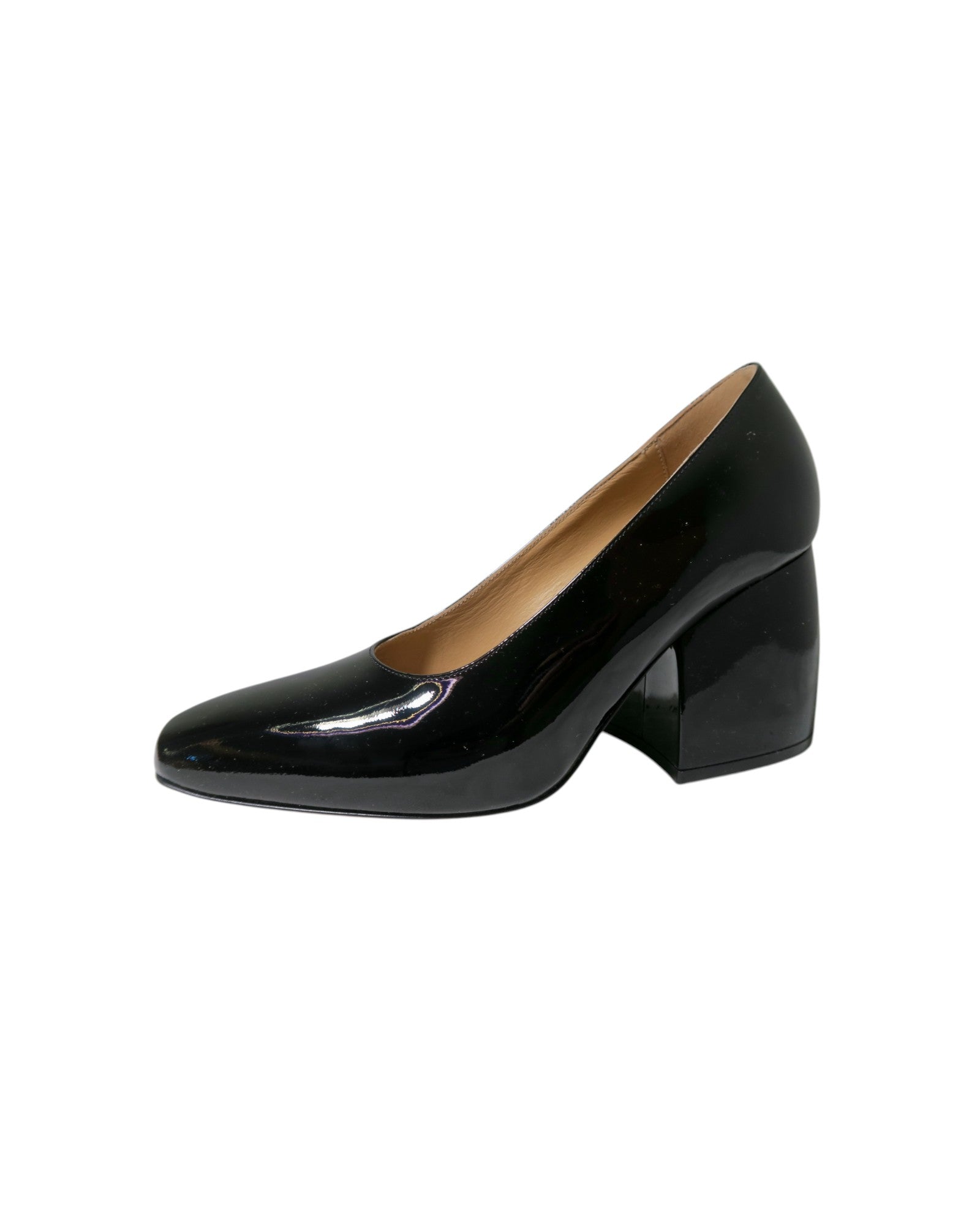 Maison Margiela Patent Leather Block Heel Size 36