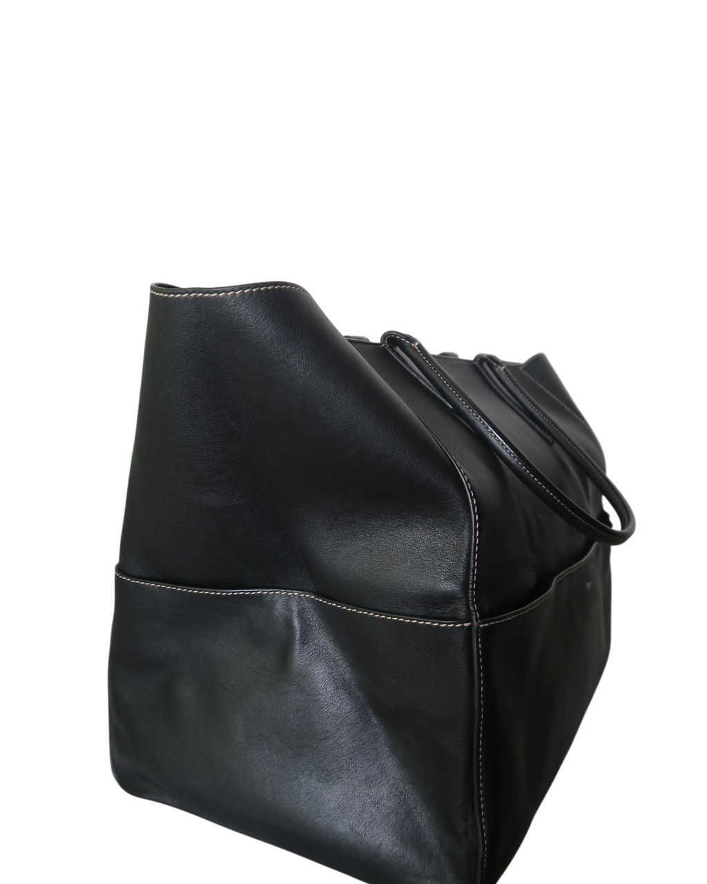Métier Black Leather Large Tote Bag