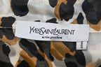 Yves Saint Laurent YSL by Stefano Pilati Leopard Print Pussy Bow Sleeveless Blouse Size 42