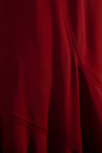 Yves Saint Laurent YSL by Tom Ford Crimson Red Ruffled Skirt Size 42