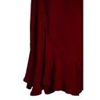 Yves Saint Laurent YSL by Tom Ford Crimson Red Ruffled Skirt Size 42