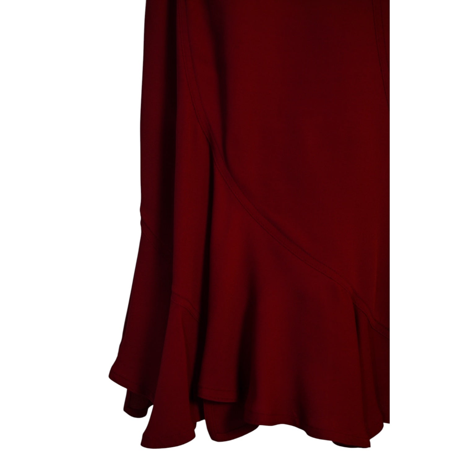Yves Saint Laurent YSL by Tom Ford Crimson Red Ruffled Skirt Size 42