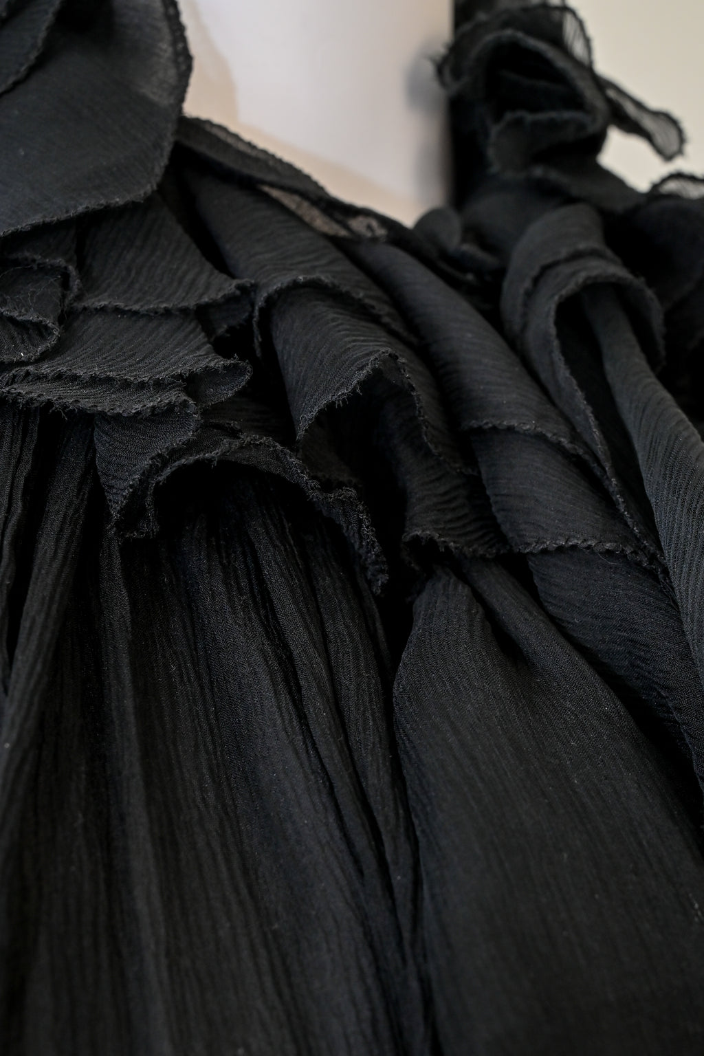 Robert Rodriguez Ruffled Silk Halter Blouse Size 12