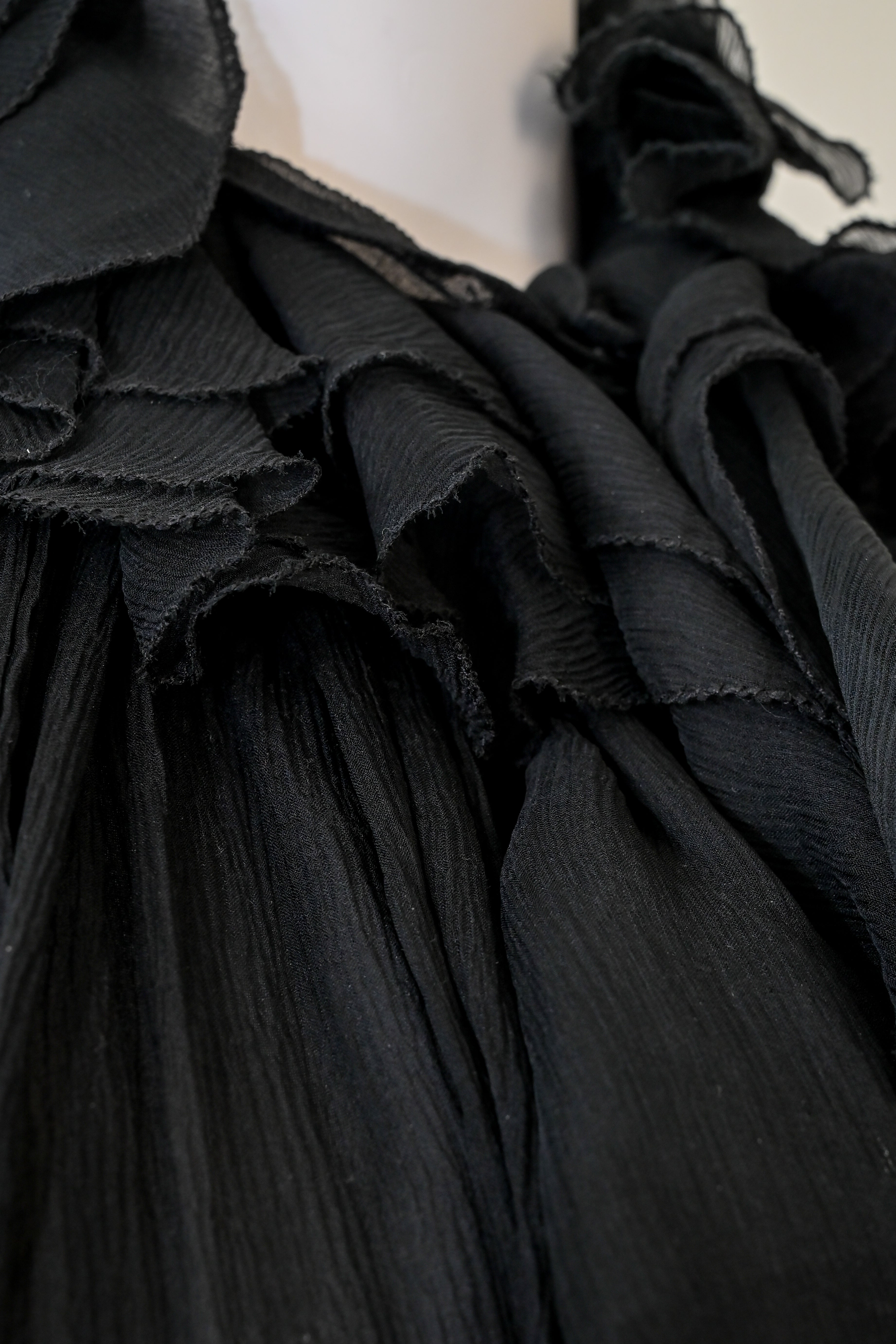 Robert Rodriguez Ruffled Silk Halter Blouse Size 12