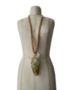 Olivia Moray Macramé Green Fluorite Pendant Necklace