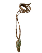 Olivia Moray Macramé Green Fluorite Pendant Necklace