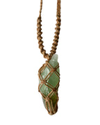 Olivia Moray Macramé Green Fluorite Pendant Necklace