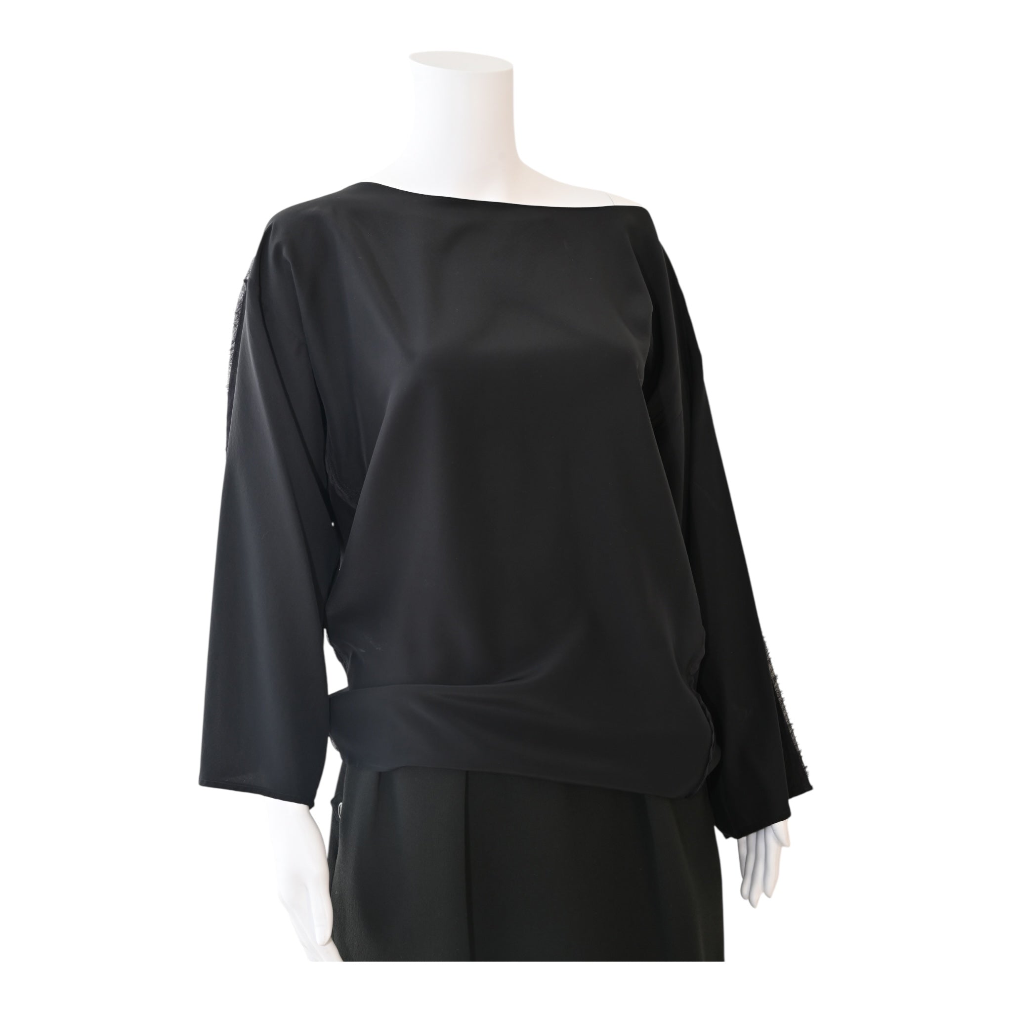 Yves Saint Laurent Eyelash Boatneck Blouse Size 40