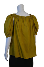 Yves Saint Laurent YSL by Tom Ford Mustard Peasant Blouse Size 42
