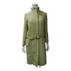 Burberry Runway Jacquard Belted Coat Size 6