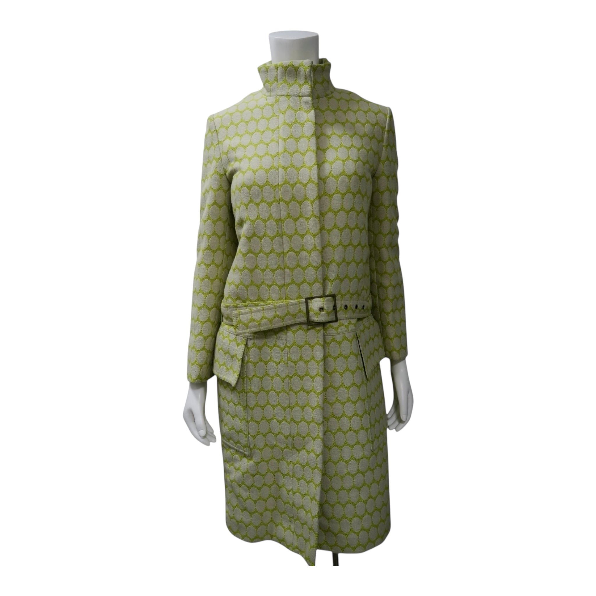 Burberry Runway Jacquard Belted Coat Size 6