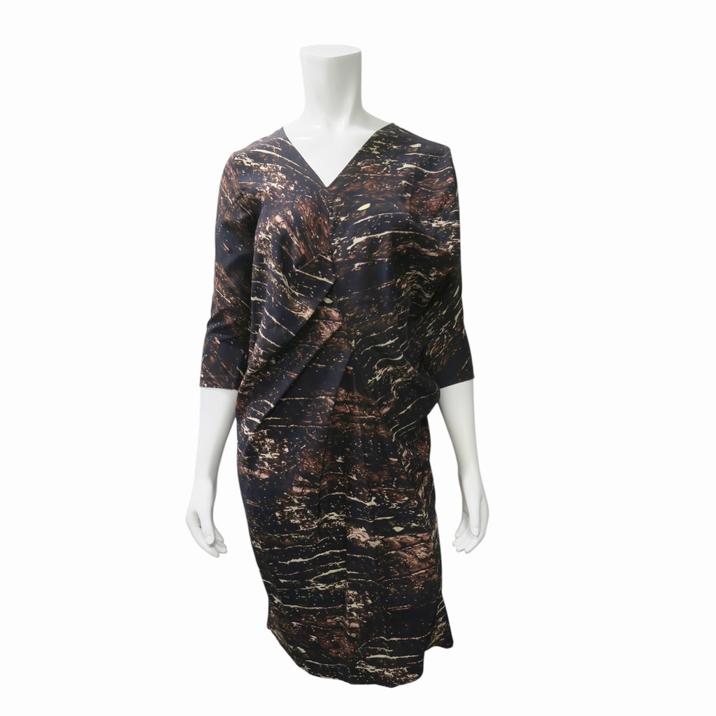Zero + Maria Cornejo Printed Draped Dress