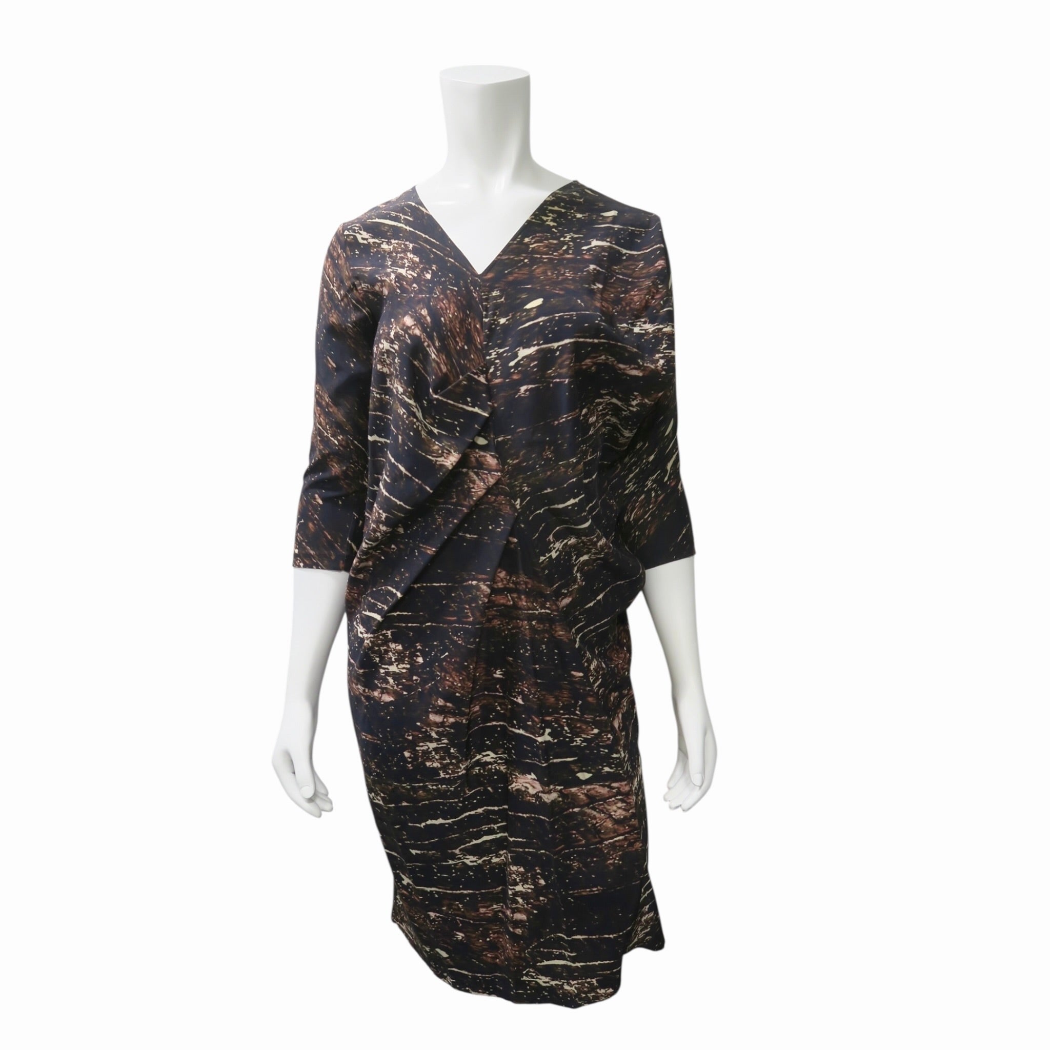 Zero + Maria Cornejo Printed Draped Dress