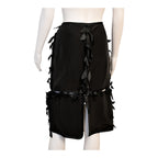Yves Saint Laurent YSL by Tom Ford Black Satin Ribbon Skirt — F/W 2002 Runway Collection Size 42