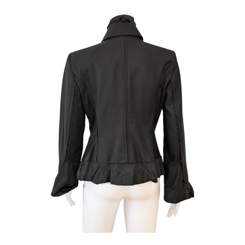 Yves Saint Laurent YSL by Tom Ford Black Jacket with Ruffle Collar Size 40