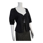 Stefano Pilatti for YSL Lace Up Corset Top Size 44