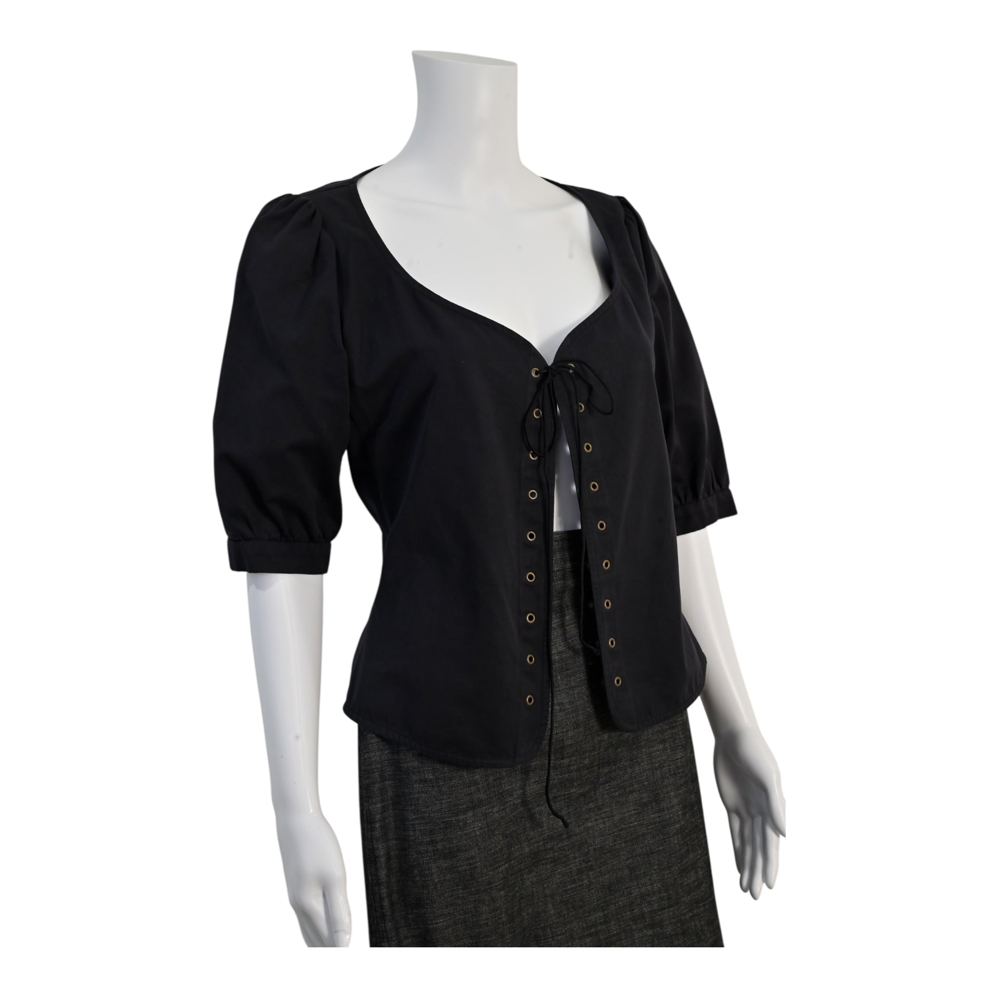 Stefano Pilatti for YSL Lace Up Corset Top Size 44
