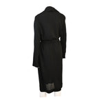 HERMÈS Black Flight Suit Zip-Front Belted Midi Dress Size 42 - Gaultier Era