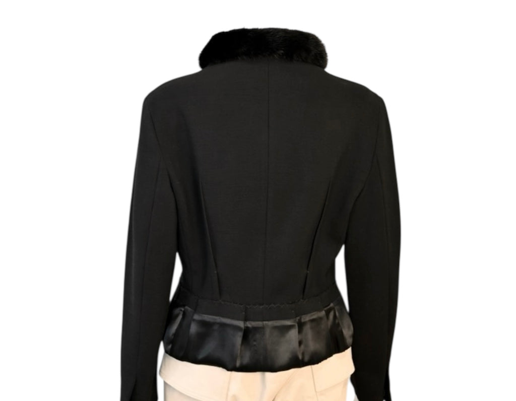 Prada Mink Fur Collar Jacket Size 46