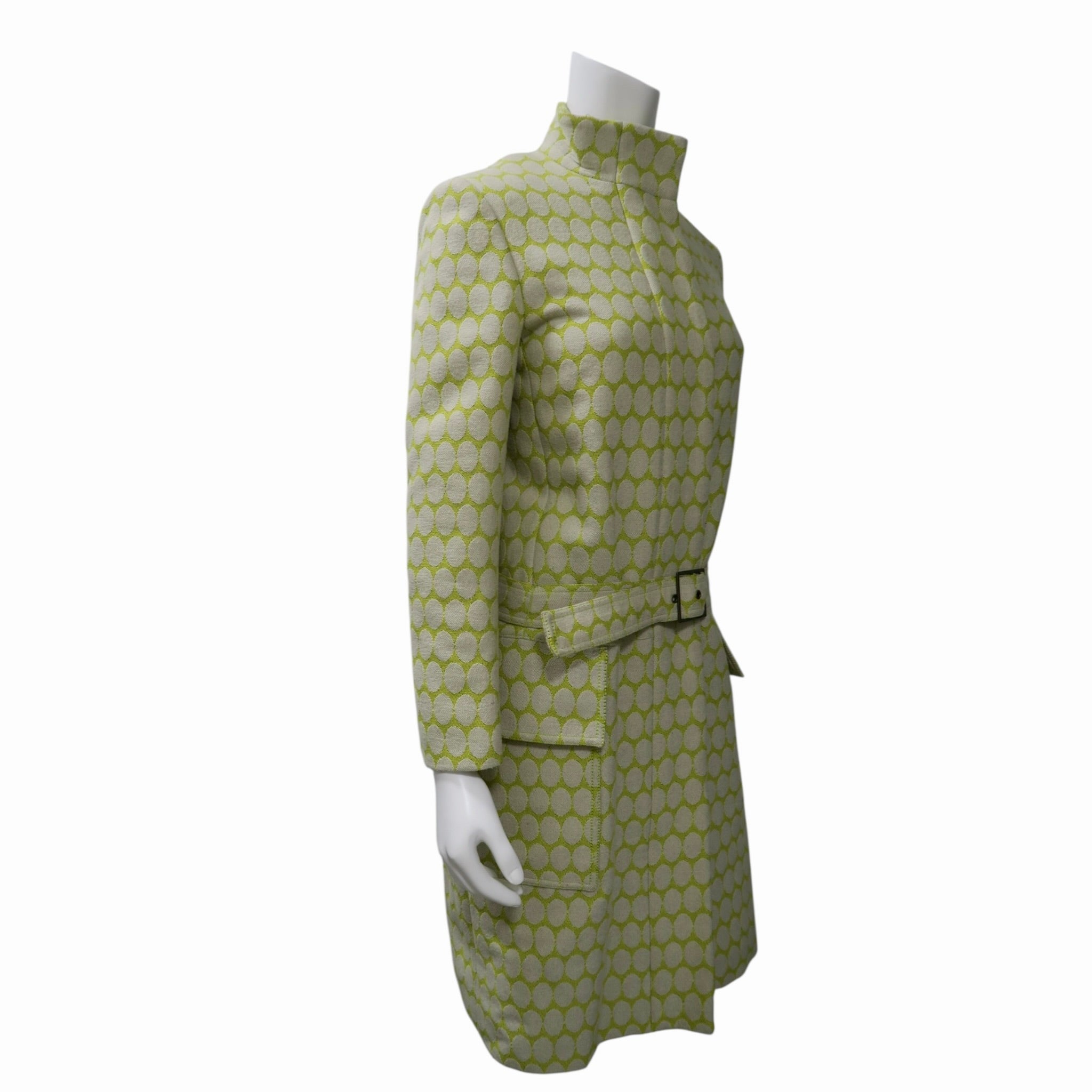 Burberry Runway Jacquard Belted Coat Size 6