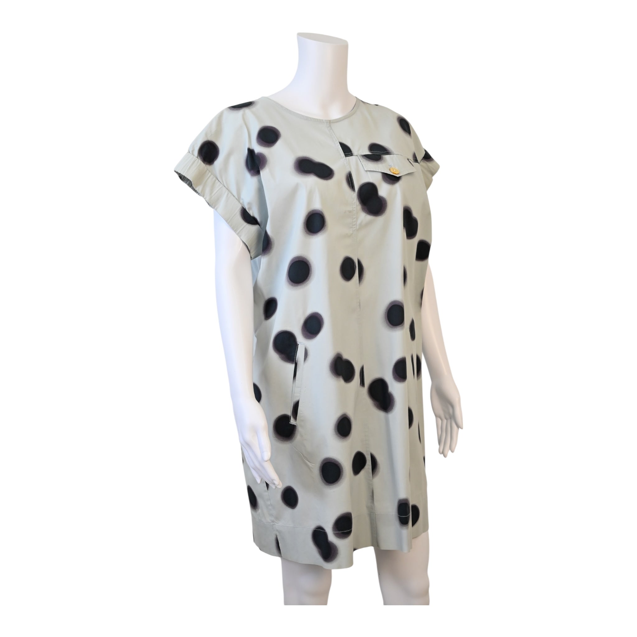 Marc by Marc Jacobs Blue Polka Dot Dress Size Medium