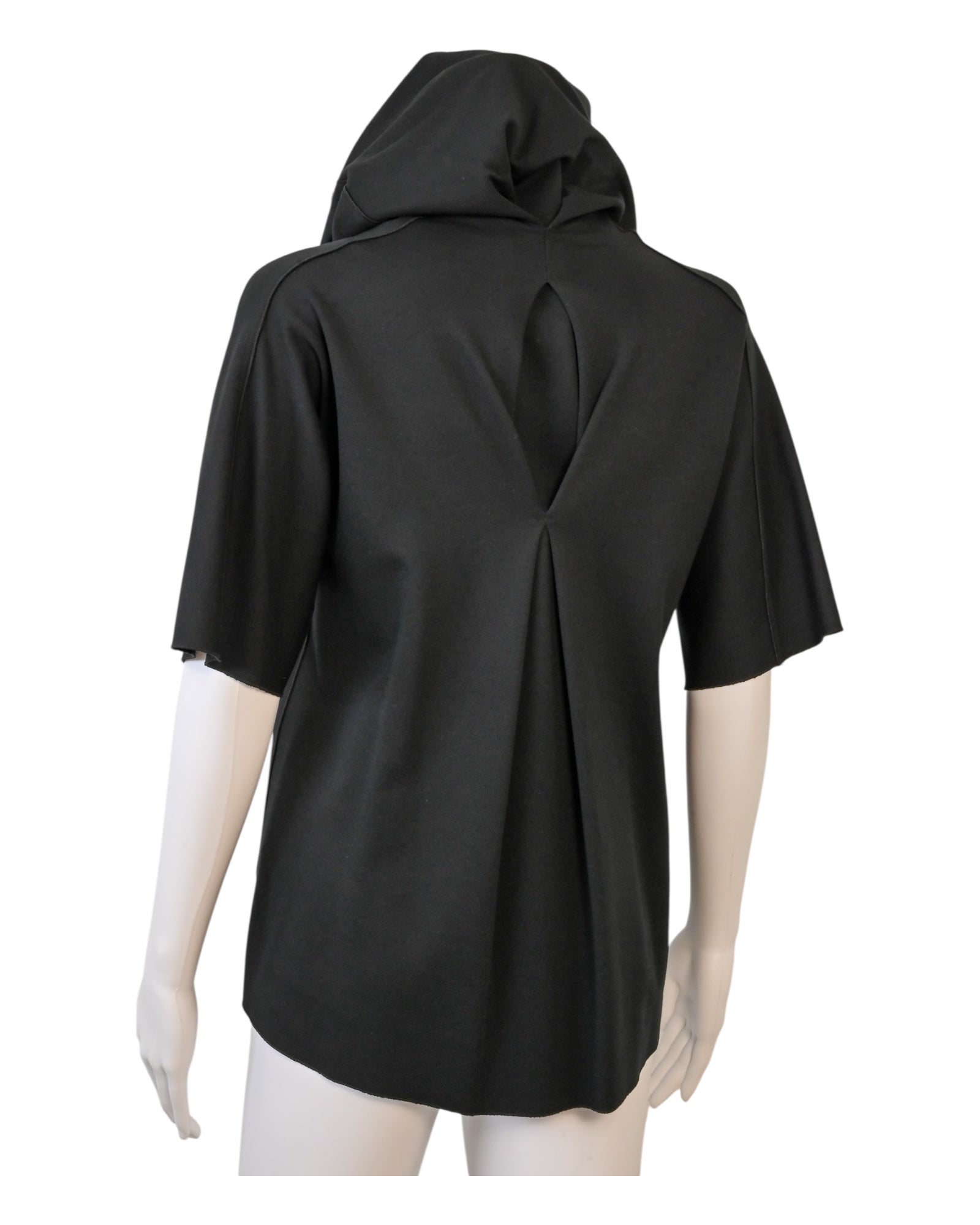 Yves Saint Laurent YSL Black Draped Cowl Collar Top Size Large