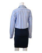 Derek Lam 10 Crosby Blue Stripe Shirt Dress Size 8
