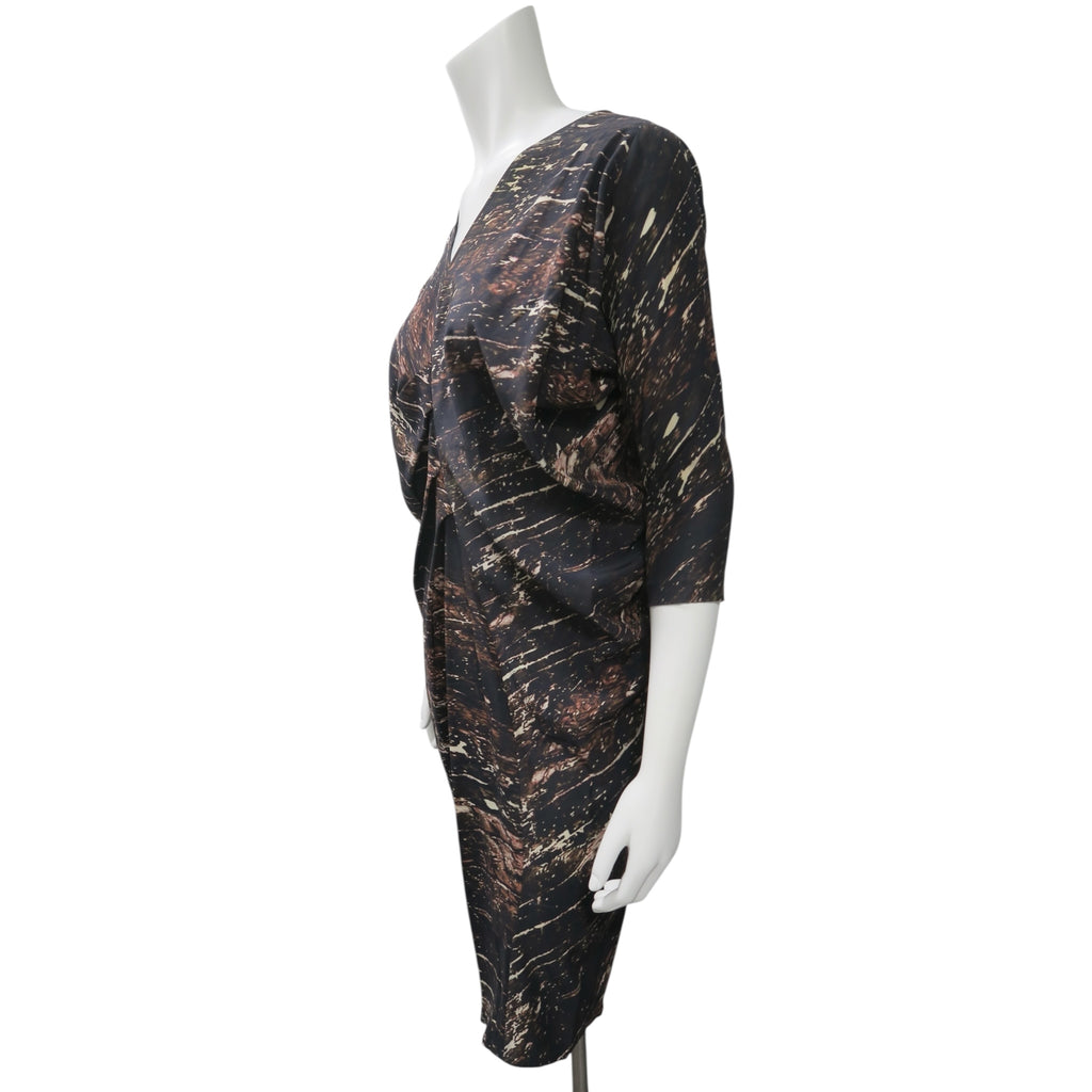 Zero + Maria Cornejo Printed Draped Dress