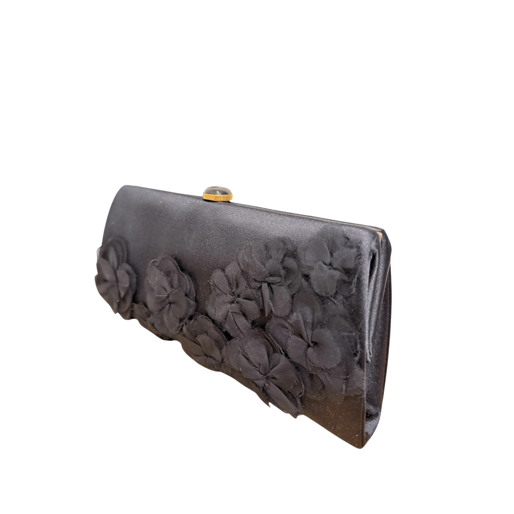 Yves Saint Laurent Floral Satin Evening Clutch