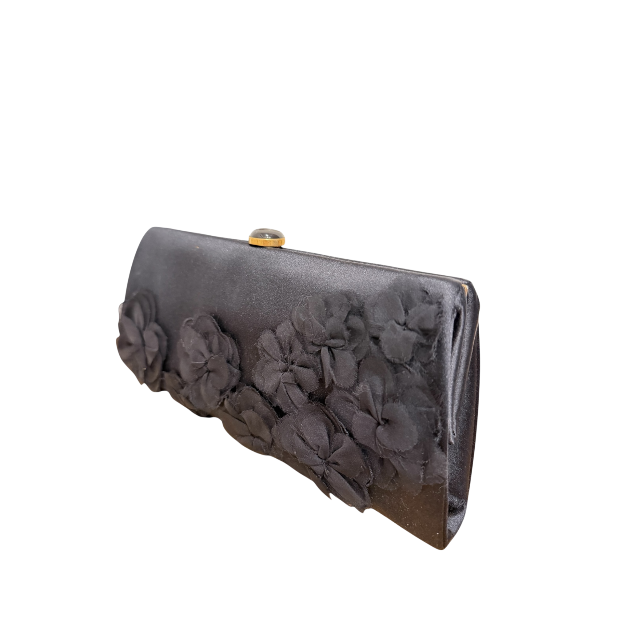 Yves Saint Laurent Floral Satin Evening Clutch