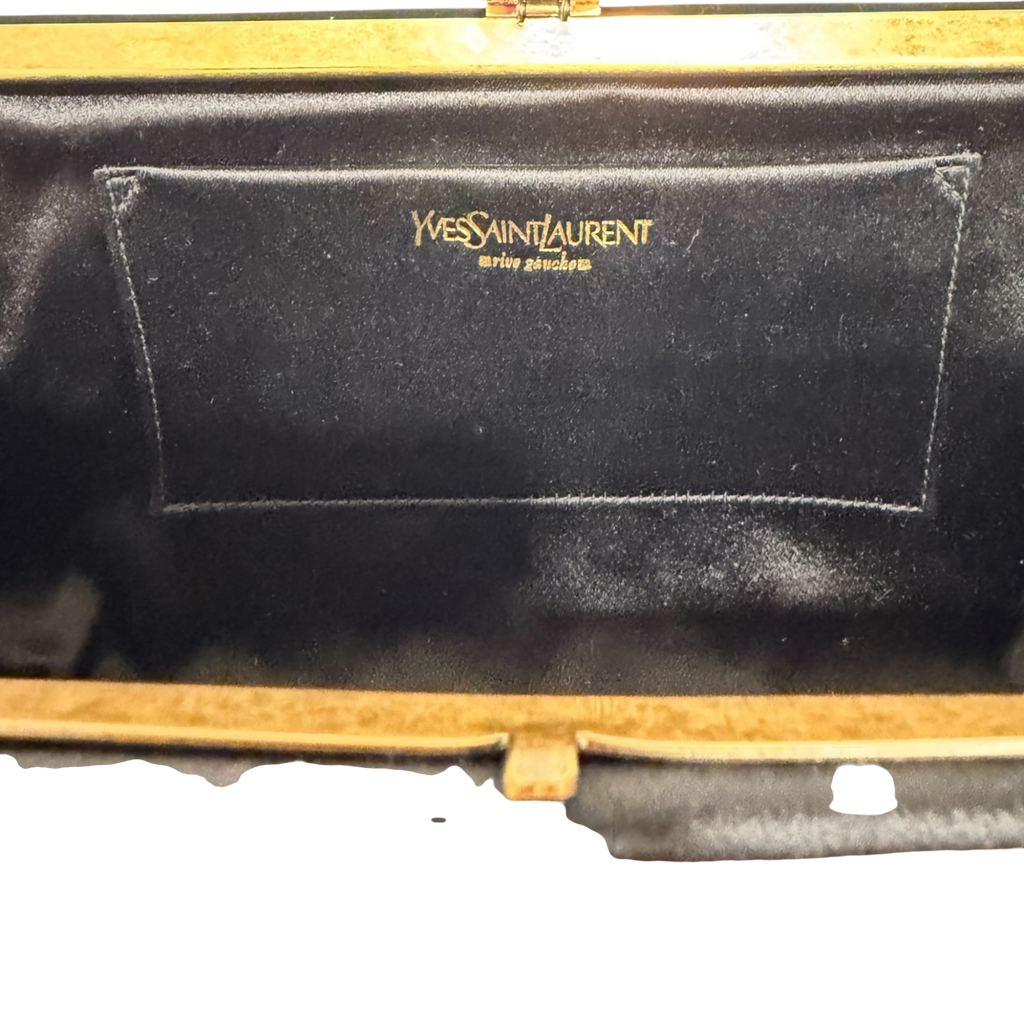 Yves Saint Laurent Floral Satin Evening Clutch