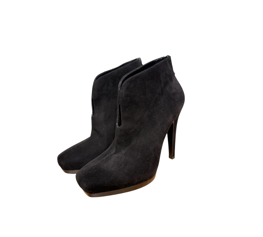 Hermes Black Suede Ankle Booties Size 6