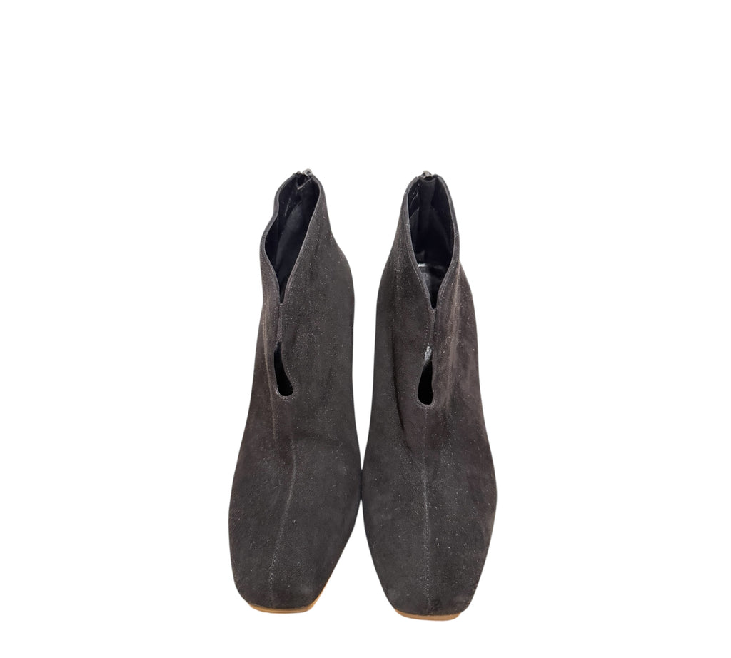 Hermes Black Suede Ankle Booties Size 6