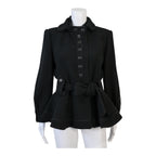 Yves Saint Laurent YSL by Tom Ford Black Belted Jacket Size 40