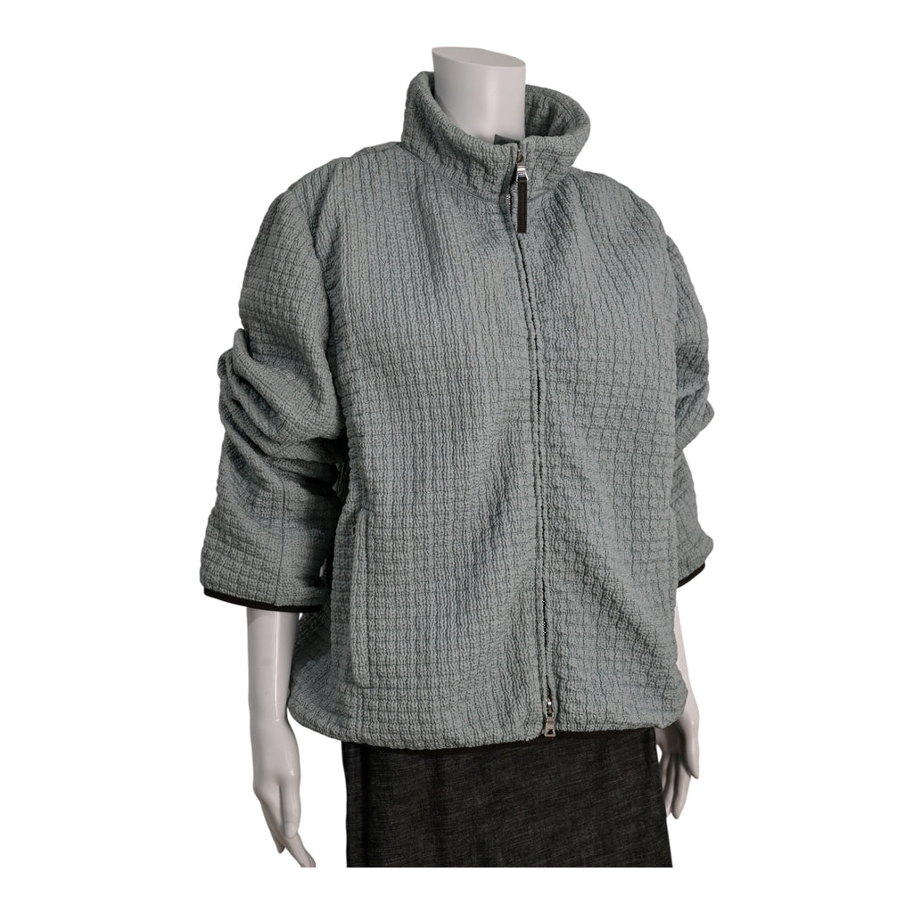 Prada Argento Zip Jacket Size 46IT