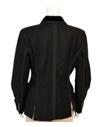 Yves Saint Laurent Rive Gauche Velvet Trim Blazer Size 40