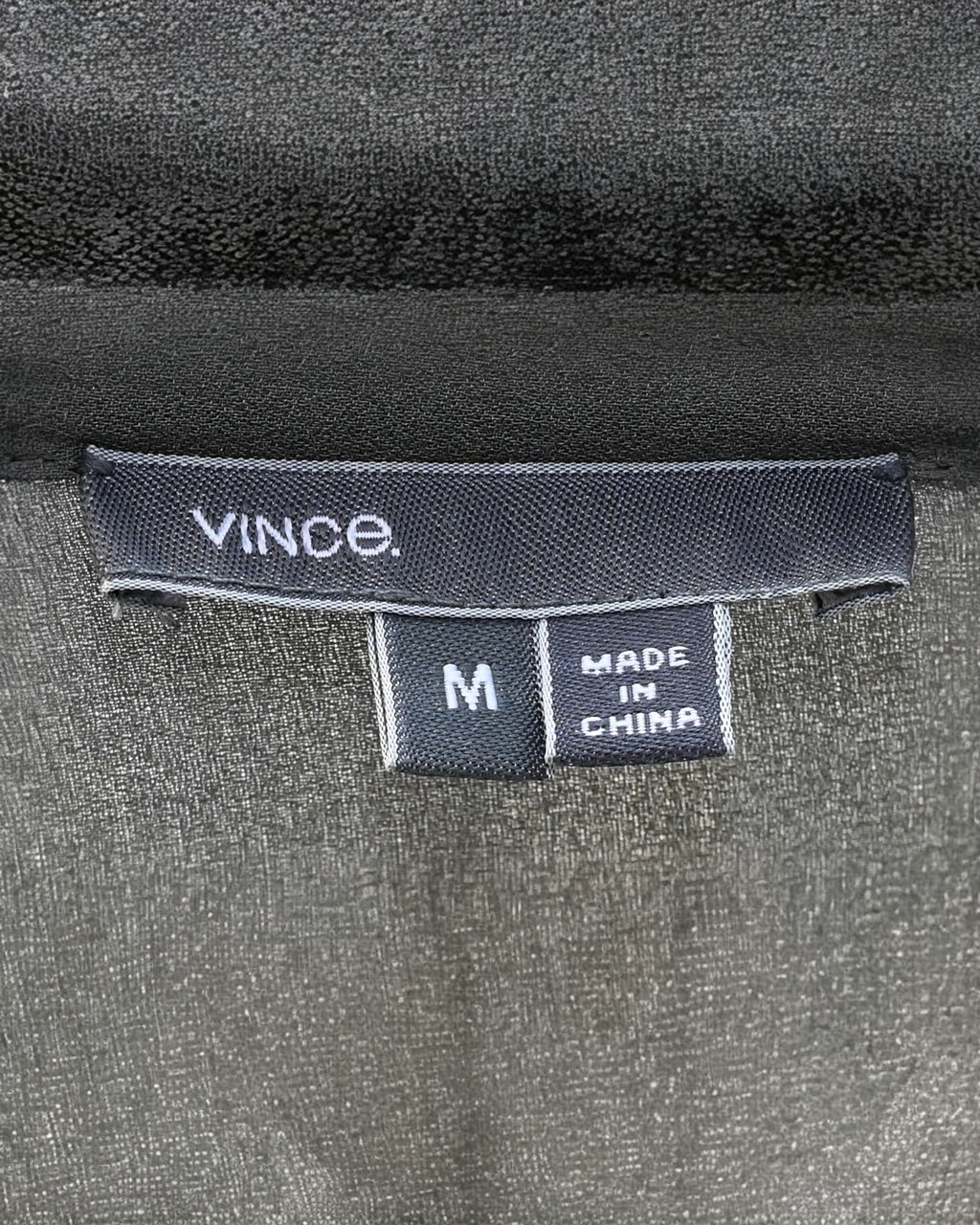 Vince Sage Grey Silk Henley Shift Dress
