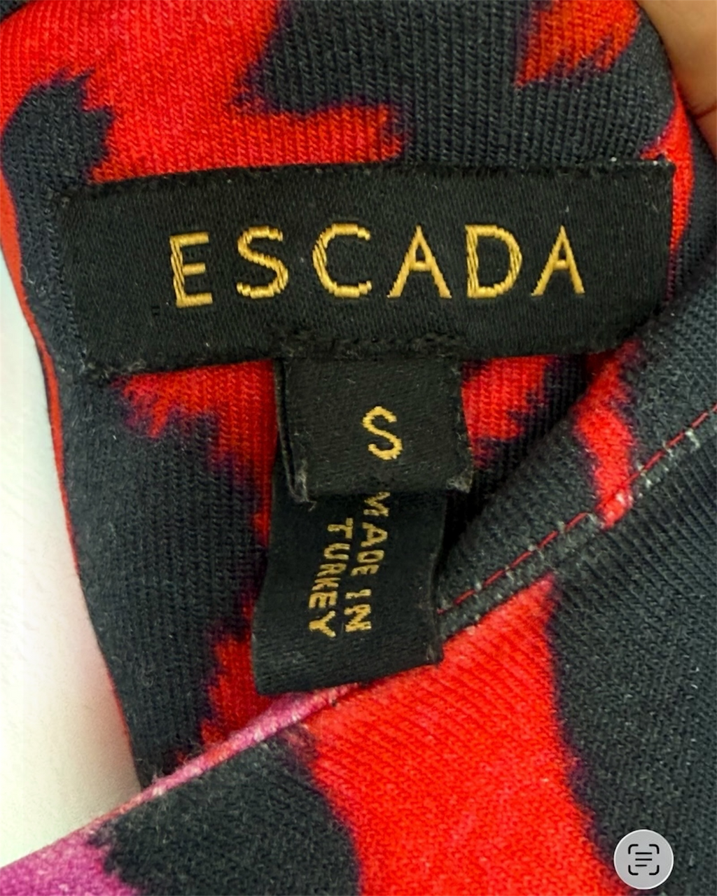 Escada Leopard Print Knit Blouse Size Small