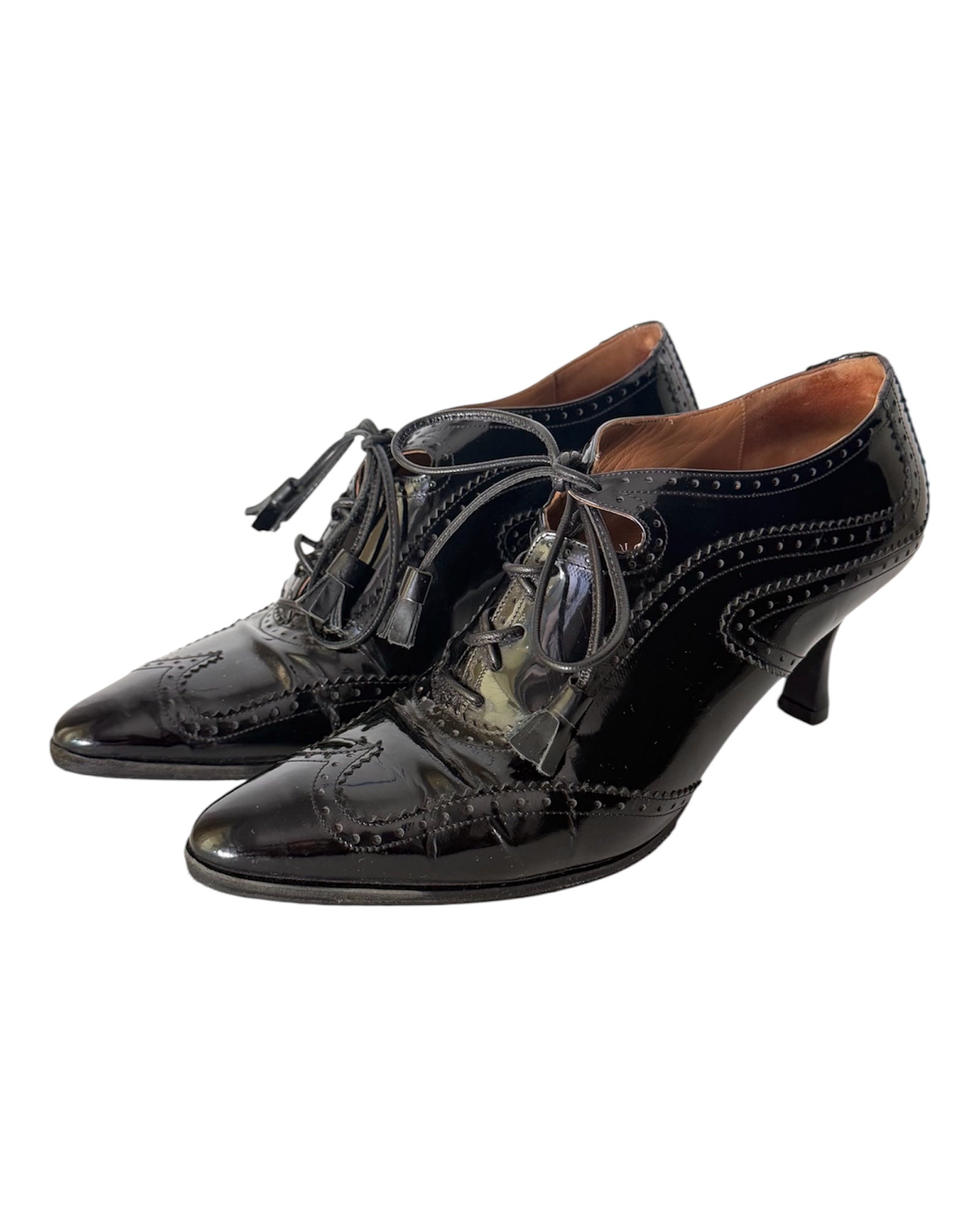 Hermès Patent Leather Oxford Heels Size 36