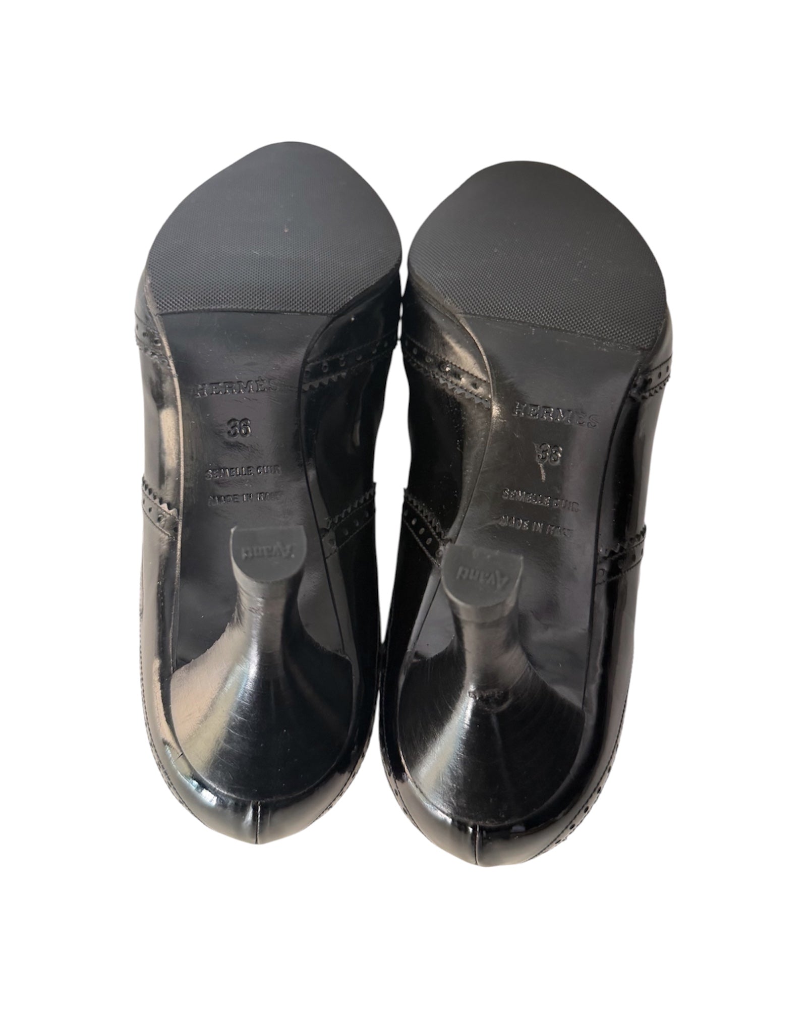 Hermès Patent Leather Oxford Heels Size 36