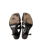 Prada Black Leather Stud Slide Sandals Size 35.5