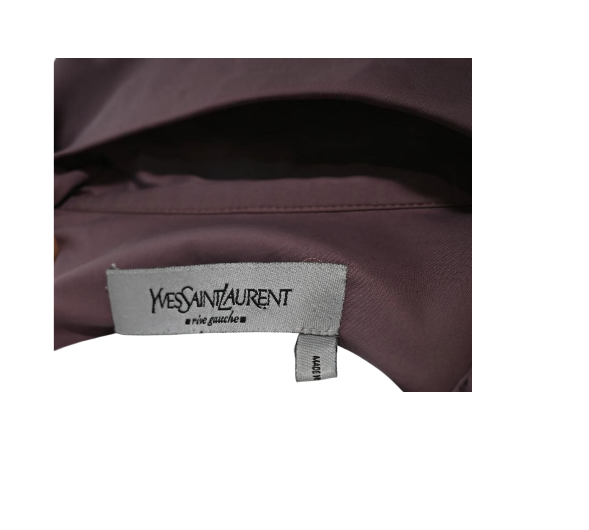 Yves Saint Laurent YSL by Tom Ford Dusty Mauve Oversized Bow Shirt Size 42