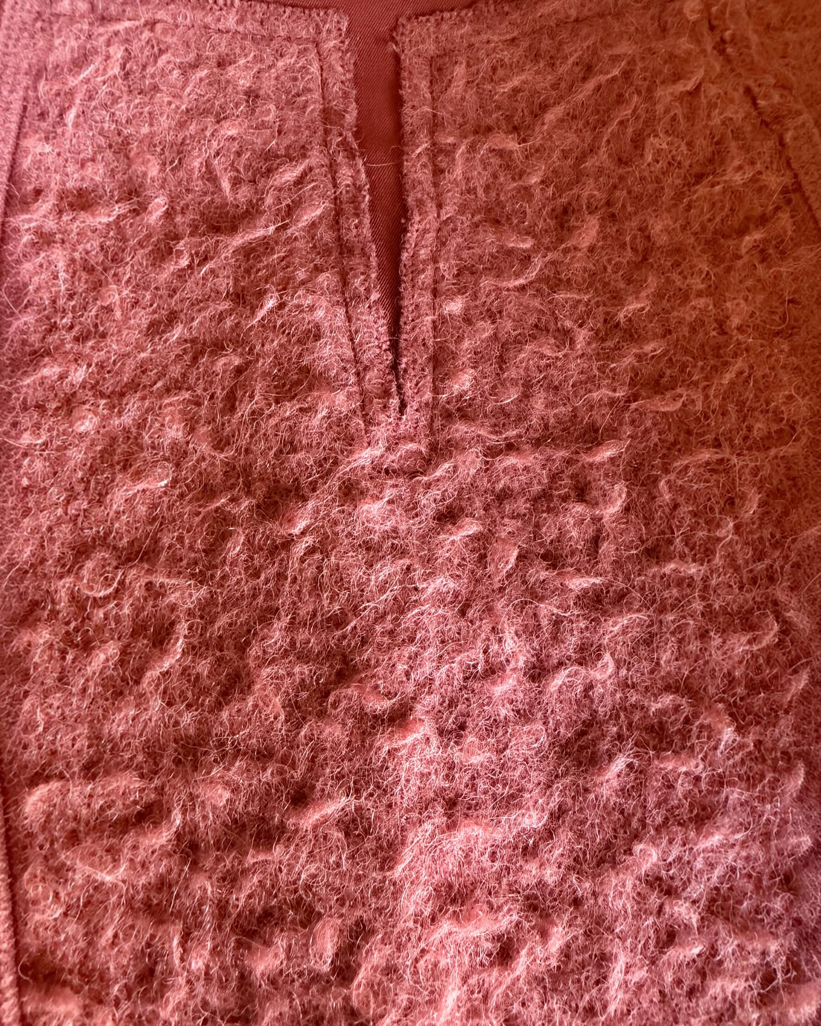 BOTTEGA VENETA Rust Bouclé Mohair Pencil Skirt Size 38