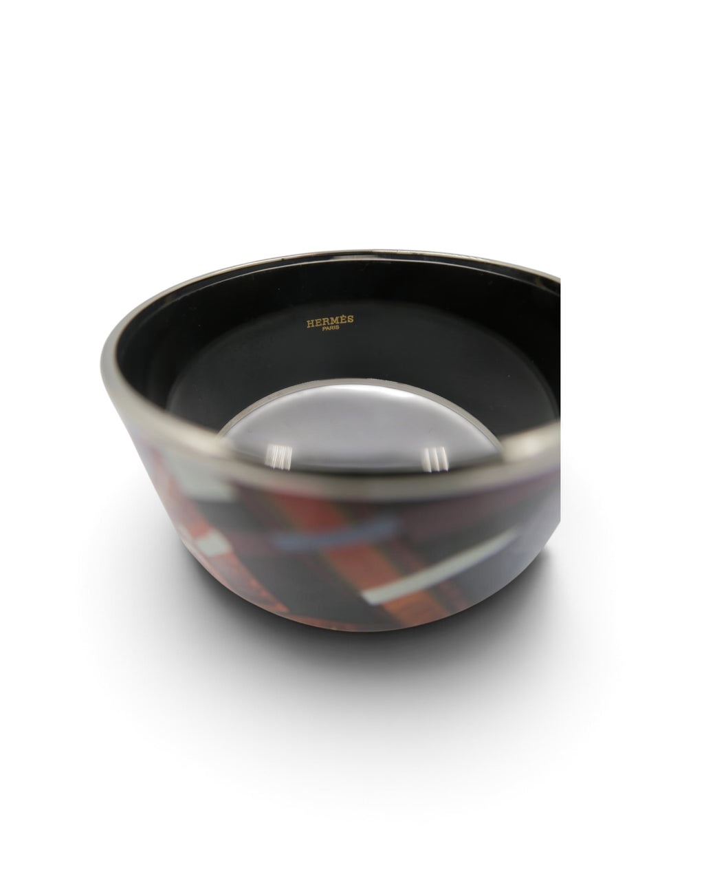 Hermès Pour Sortir Enamel Bangle Bracelet Brick Red Multicolor Size 65