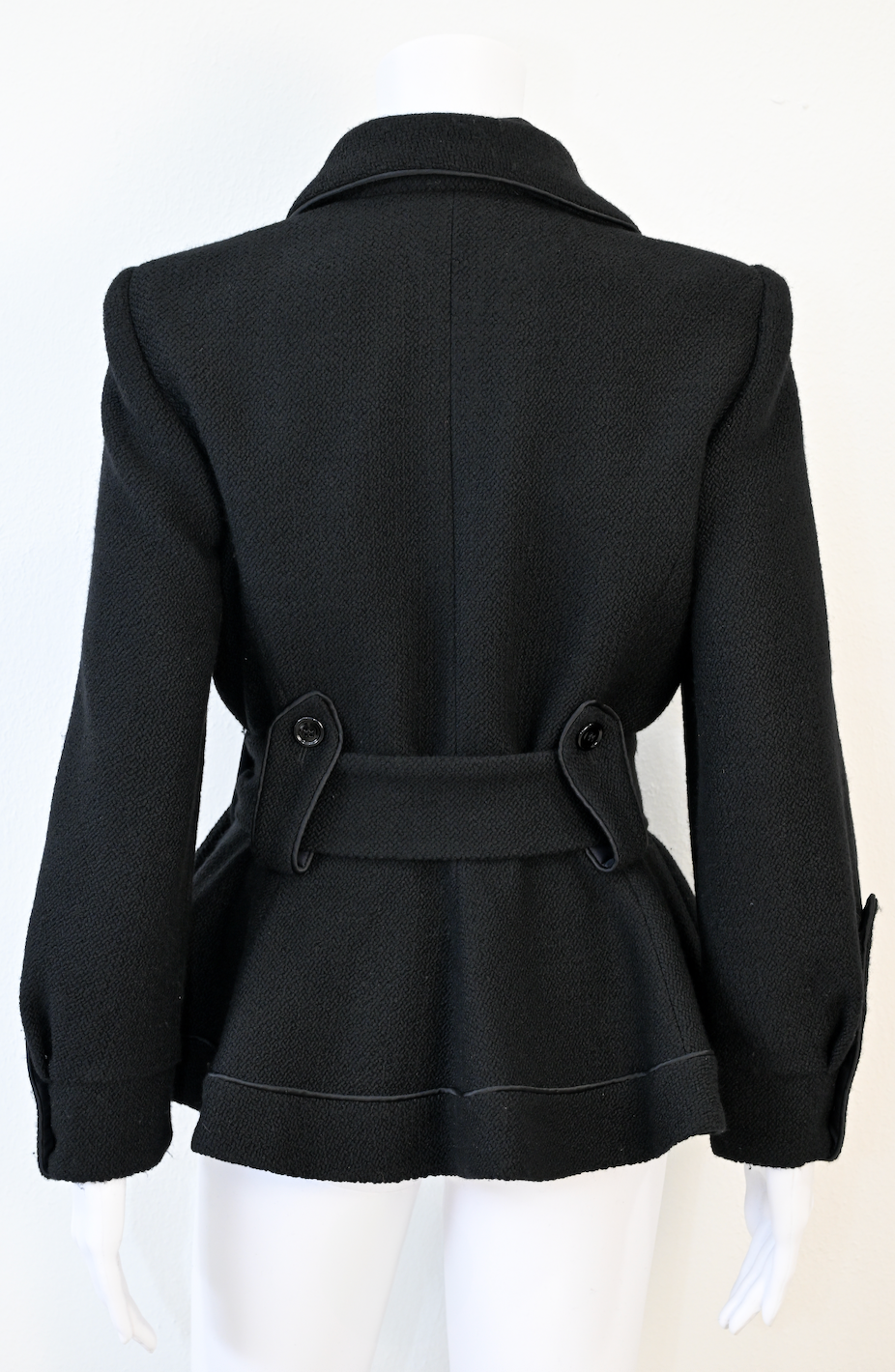 Yves Saint Laurent YSL by Tom Ford Black Belted Jacket Size 40