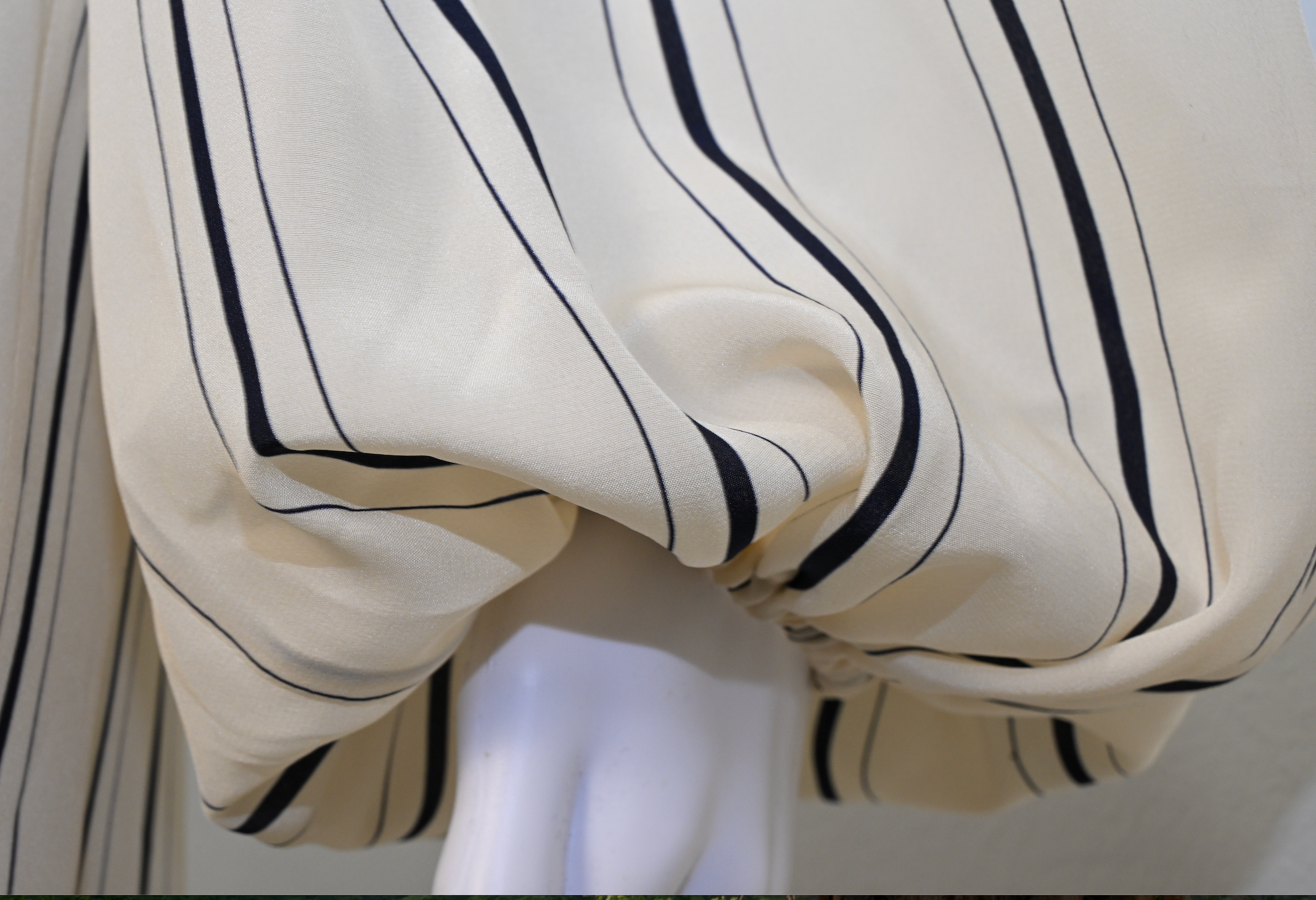 Akris Striped Balloon Sleeve Dress Siz3 6/8