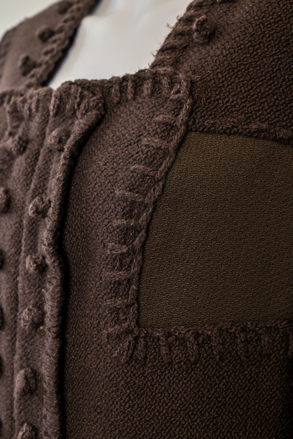 Yves Saint Laurent YSL Brown Bouclé Artisan Jacket Size 44